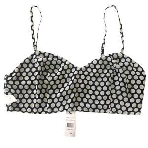 Fame And Partners Polka Dot Spaghetti Strap Bandeau Crop Top